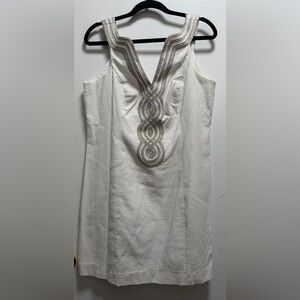Lilly Pulitzer Dress Womens Sz 16 White Shift Party Resort Beach Wedding Guest